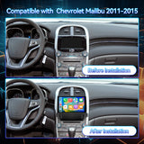 Car Stereo Radio for Chevrolet Malibu 2011-2015 with Wireless CarPlay & Android Auto 9-Inch Touchscreen Mirror Link Bluetooth FM RDS WiFi GPS EQ SWC Backup Camera