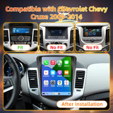 Car Stereo Radio Compatible with Chevy Cruze 2009 2010 2011 2012 2013 2014 2015,Android 13 Head Unit Wireless CarPlay Andriod Auto