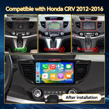 Car Stereo for Honda CRV 2012-2016  Upgrade Wireless CarPlay & Android Auto AHD Backup Camera GPS SWC FM WiFi Bluetooth
