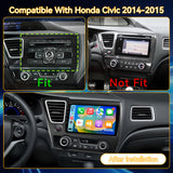Car Stereo for Honda Civic 2014-2015 Upgrade Wireless CarPlay & Android Auto AHD Backup Camera GPS SWC FM WiFi Bluetooth