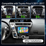 9 Inch Android Car Stereo  for 2010-2015 Toyota Prius with wireless CarPlay/Android Auto