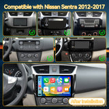 Car Stereo for Nissan Sentra 2013-2017 Upgrade Wireless CarPlay & Android Auto AHD Backup Camera GPS SWC FM WiFi Bluetooth