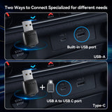 2026 2-in-1 Wireless CarPlay Adapter / Android Auto Dongle, 5.8GHz WiFi Auto Connection, Compatible with iOS12+ & Android11+