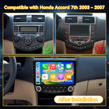 Car Stereo for Honda Accord 7th 2003-2007  Upgrade Wireless CarPlay & Android Auto AHD Backup Camera GPS SWC FM WiFi Bluetooth