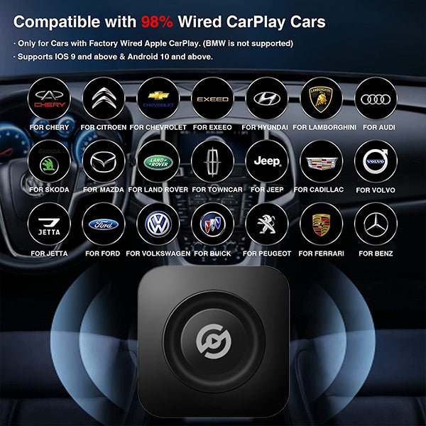 Binize Best CarPlay Wireless Adapter with HDMI for OEM CarPlay