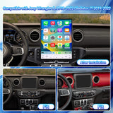 Android 15 Car Radio Stereo for Jeep Wrangler JL 2018-2022 Gladiator JT 2019-2022 with Wireless CarPlay & Android Auto 16.2-Inch Touch Screen DSP 4G LTE 5G WiFi BT GPS Navigation BT