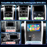 Car Stereo for Ford Edge 2010 2011 2012 2013 2014 Upgrade Wireless CarPlay & Android Auto AHD Backup Camera GPS SWC FM WiFi Bluetooth