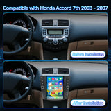 Binize Android 13 Car Stereo Head Unit Radio Wireless Carplay&Android Auto 9.7 Inch Touchscreen Radio Compatible with Honda Accord 7th 2003 2004 2005 2006 2007 Support GPS Bluetooth/FM