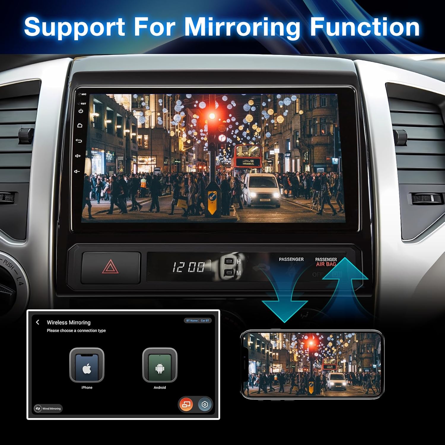 Android 13 Car Stereo for Toyota Tacoma 2005-2015 with Wireless