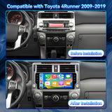 Car Stereo Radio for Toyota 4Runner 2009-2019 with wireless CarPlay and Android Auto GPS  / WiFi / SWC / Mirror Link / Bluetooth and AHD Backup Camera