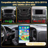 Car Stereo Radio with Android Auto Wireless Carplay for Chevrolet Silverado 2013-2019 GMC Sierra 2014-2020 Upgrade 2K Touchscreen Bluetooth WiFi GPS DSP AM FM Head Unit