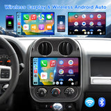 Binize Android 13 Car Stereo Compatible with Jeep Compass/Patriot 2010-2016 Carplay Android Auto 10.1 Inch Touch Screen Bluetooth Car Radio with GPS,FM,Support Backup Camera