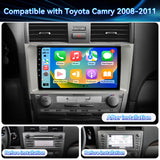 Car Stereo Radio for Toyota Camry 2007-2011 with Wireless Carplay & Android Auto 9 inch Touchscreen GPS FM RDS Bluetooth Backup Camera