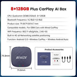 Binize Android 13 CarPlay AI Box Tundra 2023 with Android AUTO