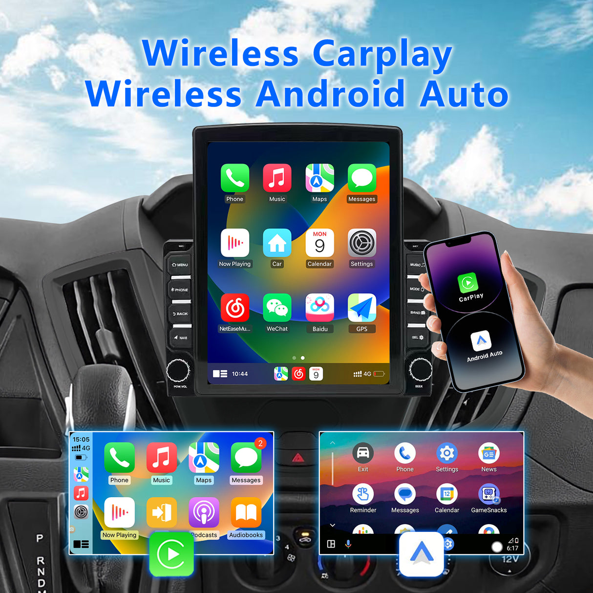 9.7" Android 13.0 Car Stereo Radio Upgrade Compatible with Ford Transit Connect 2015-2018