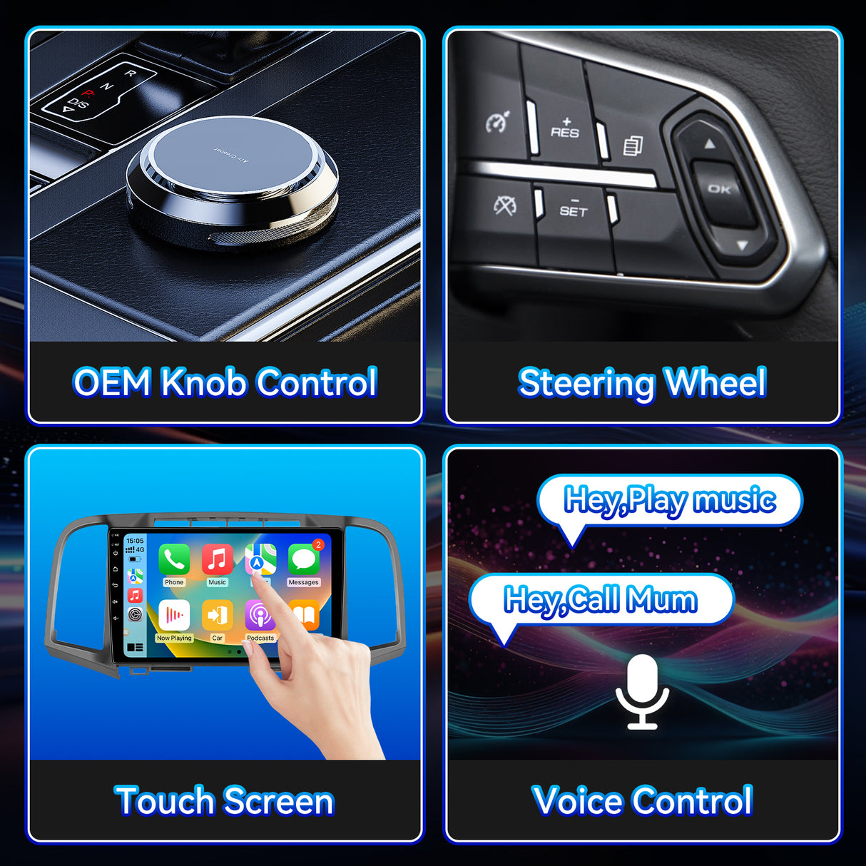 Car Stereo Radio for Toyota Venza 2008-2016 with Wireless CarPlay & Android Auto 9-Inch HD Touchscreen GPS WiFi Mirror Link DSP EQ SWC AHD Backup Camera