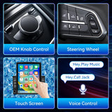 Car Radio Stereo for Dodge RAM 1500 2500 3500 2009-2012 Jeep Wrangler JK 2007-2016, with Wireless CarPlay Android Auto WiFi Bluetooth GPS Backup Camera
