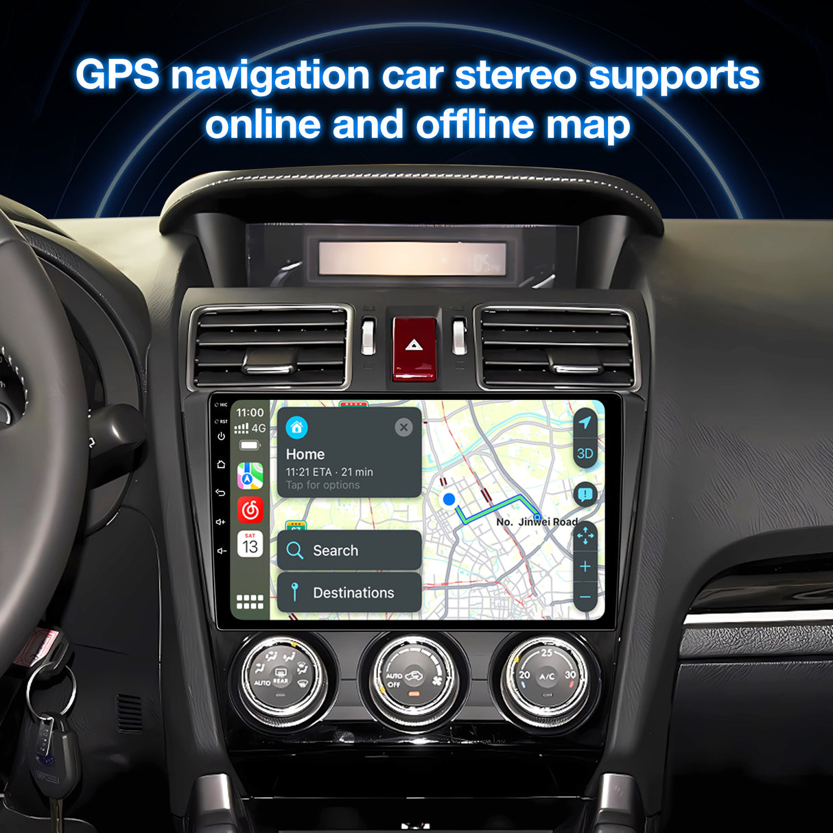 Android 13 Car Stereo Radio Compatible with Subaru Forester WRX Impreza STi Crosstrek 2016-2018