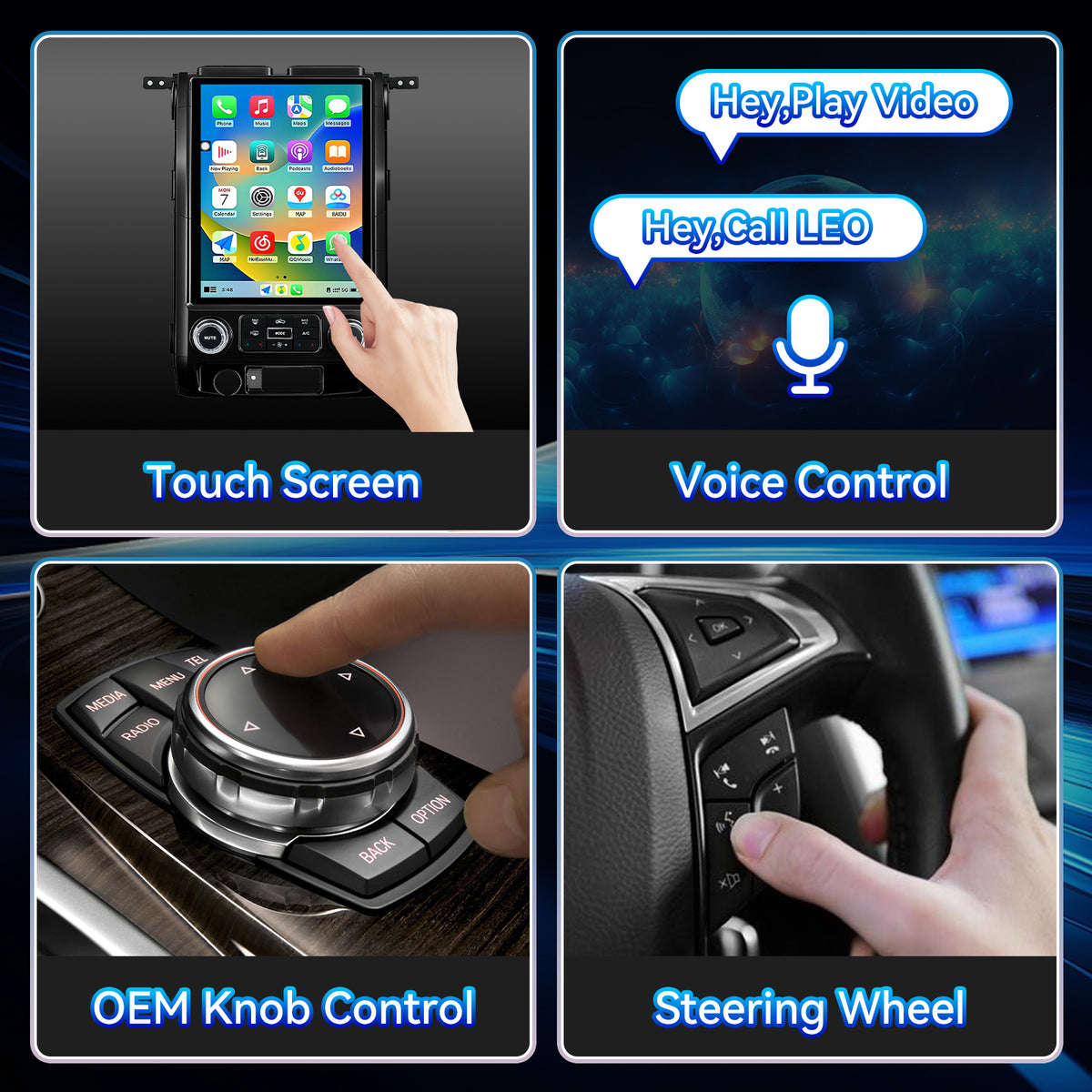 Car Stereo Radio for Ford F150 2009-2012 with Wireless CarPlay & Android Auto, T-Style 12.1" Touchscreen, 8 Core 4+64GB, Mirror Link WiFi Bluetooth FM DSP SWC Backup Camera