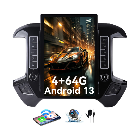 Car Stereo Radio with Android Auto Wireless Carplay for Chevrolet Silverado 2013-2019 GMC Sierra 2014-2020 Upgrade 2K Touchscreen Bluetooth WiFi GPS DSP AM FM Head Unit