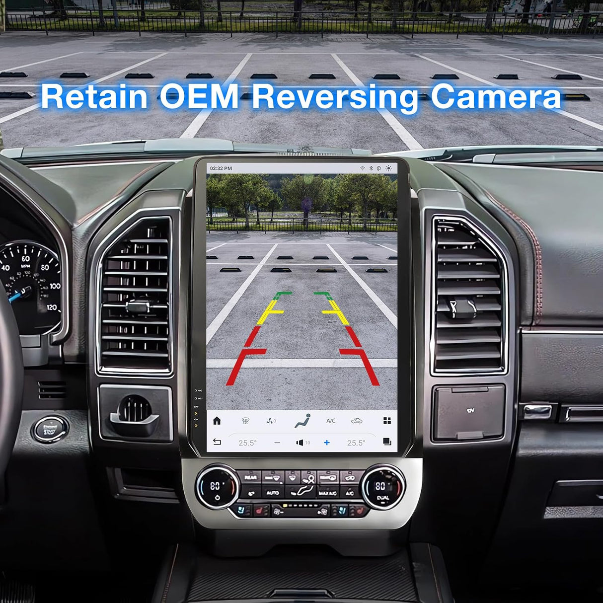Car Stereo Radio 8-Core Qualcomm CPU, with Android Auto Wireless Carplay for Ford Expedition 2018-2022 Upgrade 2K Touchscreen Bluetooth WiFi GPS DSP AM FM Head Unit
