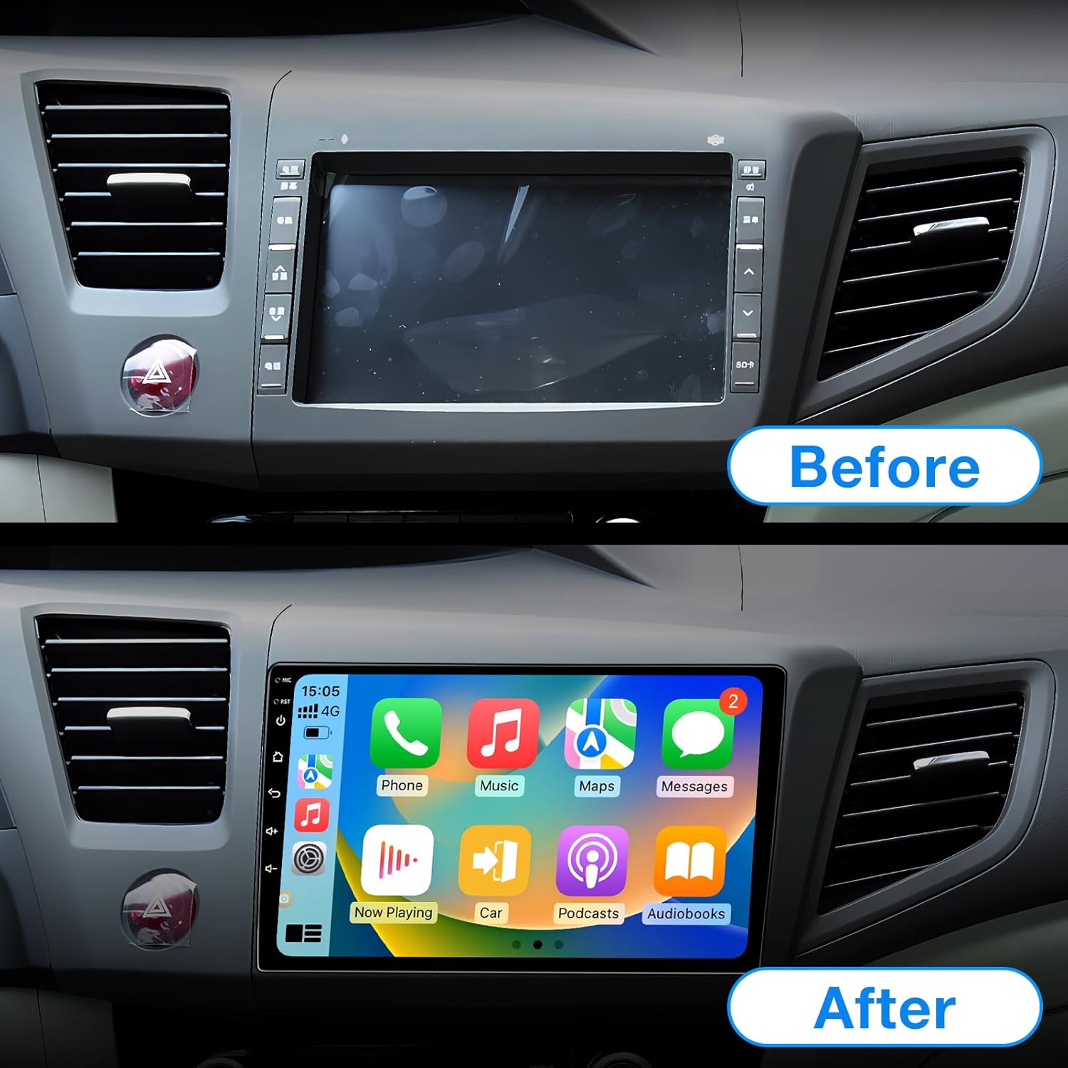 Android 13 Car Stereo for Honda Civic 2012-2015 with Wireless