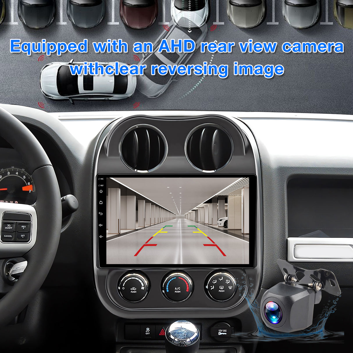 Binize Android 13 Car Stereo Compatible with Jeep Compass/Patriot 2010-2016 Carplay Android Auto 10.1 Inch Touch Screen Bluetooth Car Radio with GPS,FM,Support Backup Camera