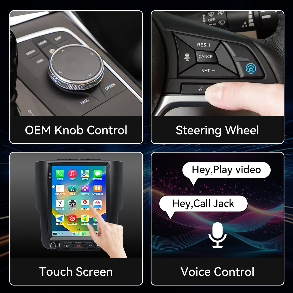 9.7" Car Radio Compatible with Dodge Ram 2013-2018 1500 2500 3500,Wireless CarPlay Android Auto,Android 13 Head Unit with WiFi SWC GPS 1080P Backup Camera 4+64GB