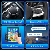 Car Radio Stereo Compatible with Jeep Wrangler JK 2011-2017, Touch Stereo with Wireless CarPlay Android Auto GPS WiFi Bluetooth Backup Camera