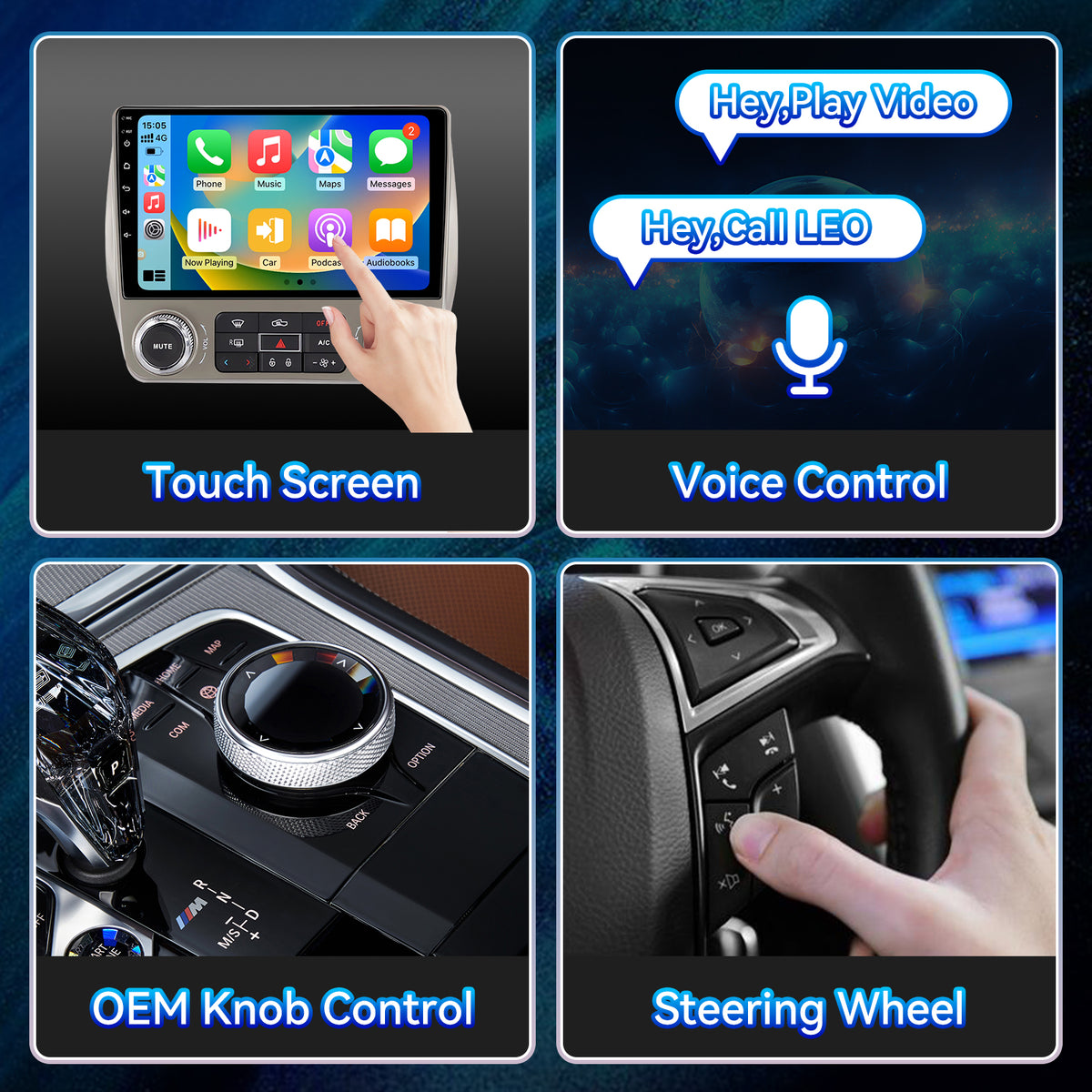 Car Stereo Radio for Chevrolet Camaro 2010-2015 with Wireless CarPlay & Android Auto 9-Inch Touchscreen 5G WiFi Bluetooth 5.0 GPS SWC Backup Camera