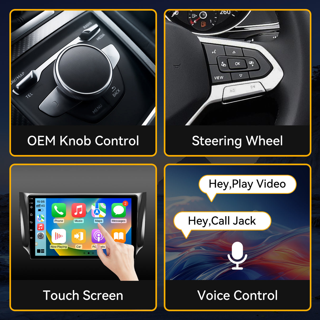 Car Stereo for Nissan Sentra 2013-2017 Upgrade Wireless CarPlay & Android Auto AHD Backup Camera GPS SWC FM WiFi Bluetooth
