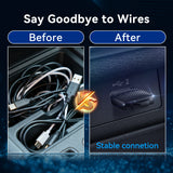 2026 2-in-1 Wireless CarPlay Adapter / Android Auto Dongle, 5.8GHz WiFi Auto Connection, Compatible with iOS12+ & Android11+