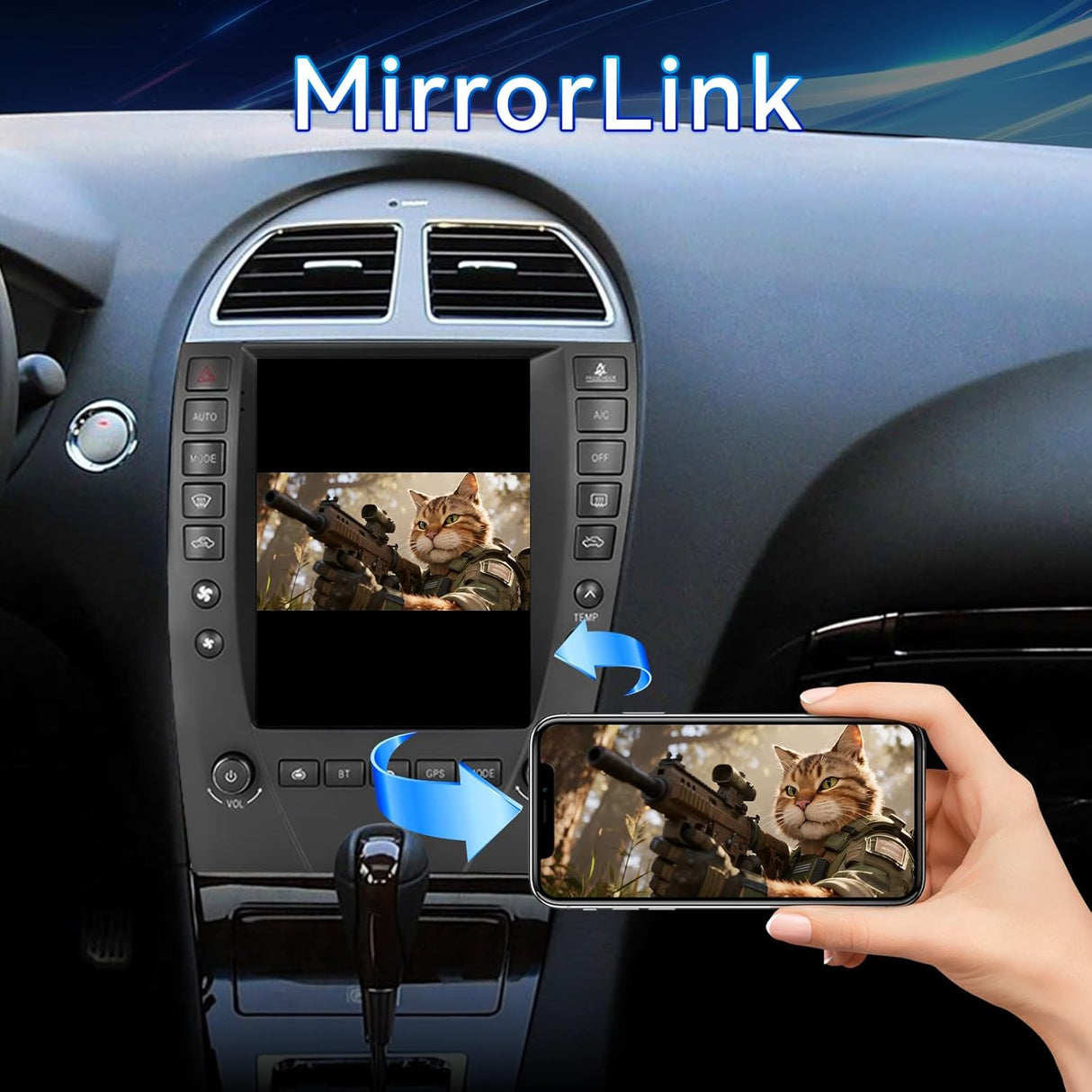 Car Radio Stereo for Lexus ES350 2006 2007 2008 2009 2010 2011 2012 Wireless CarPlay & Android Auto GPS Navigation FM Radio Upgrade Bluetooth HD Backup Camera