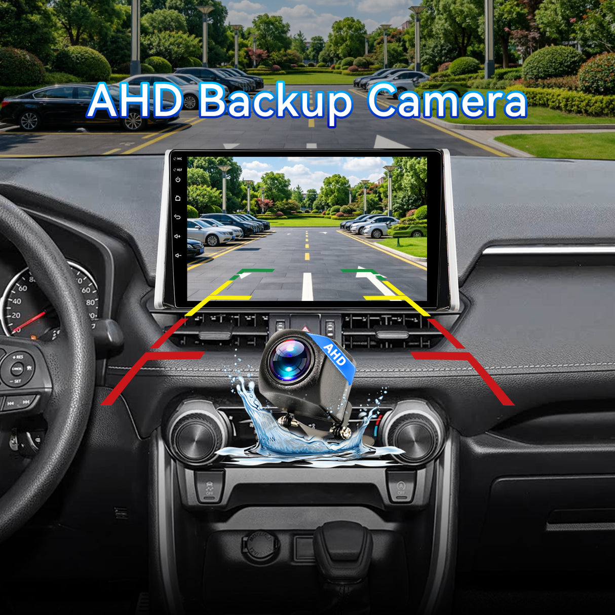 Android 13 Car Stereo Radio for Toyota RAV4 2019-2022 with Wireless CarPlay & Android Auto 10.1" IPS HD Touchscreen GPS Navigation Bluetooth SWC FM DSP Backup Camera