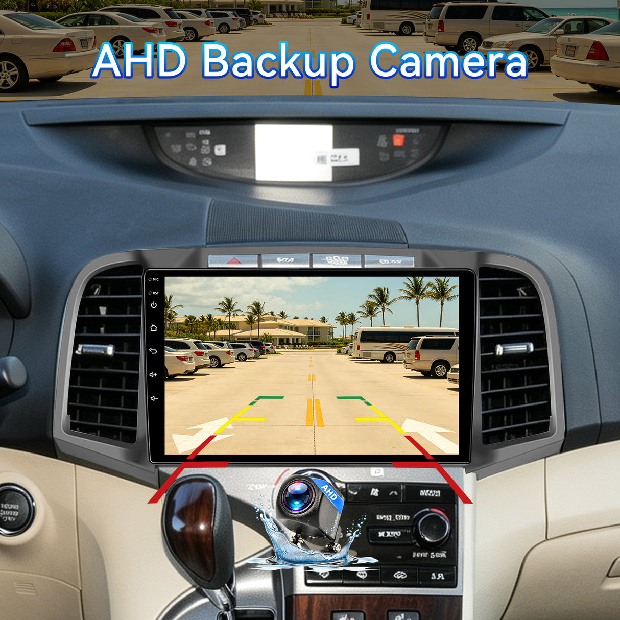 Car Stereo Radio for Toyota Venza 2008-2016 with Wireless CarPlay & Android Auto 9-Inch HD Touchscreen GPS WiFi Mirror Link DSP EQ SWC AHD Backup Camera