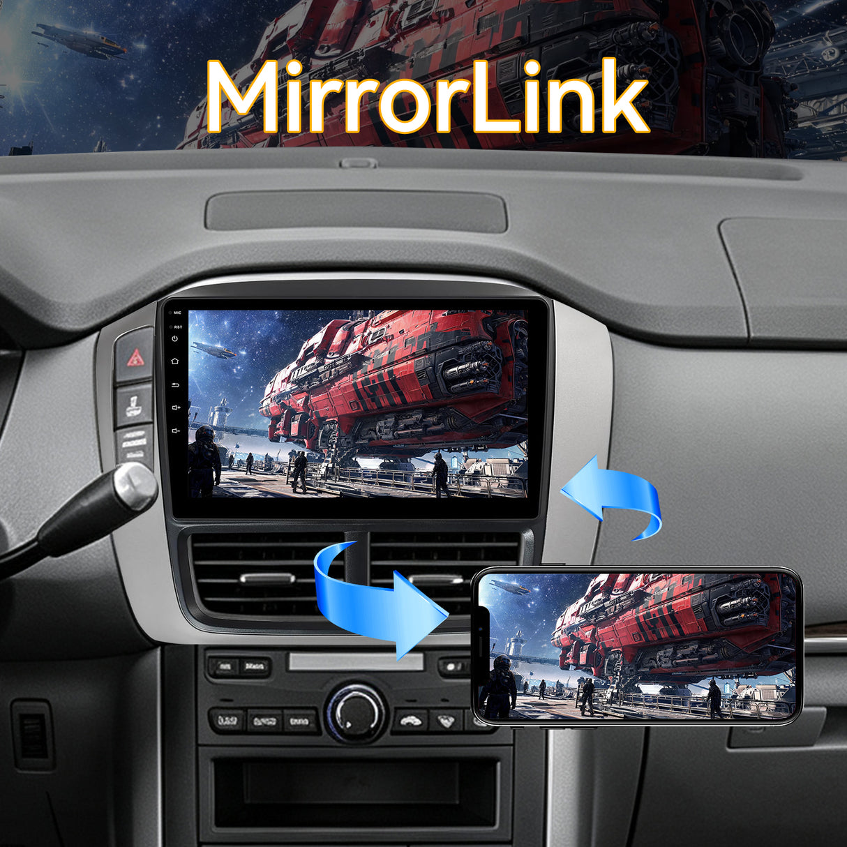 Car Stereo for Honda Pilot 2006-2008 Upgrade Wireless CarPlay & Android Auto AHD Backup Camera GPS SWC FM WiFi Bluetooth