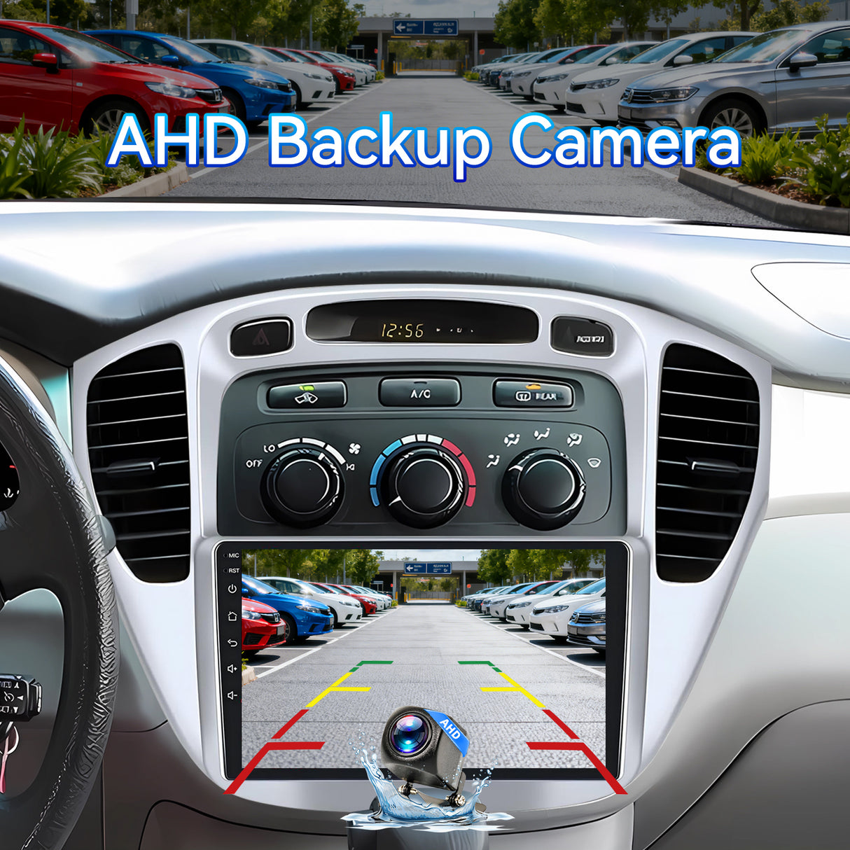 Car Stereo Radio for Toyota Highlander 2001-2007 with Wireless CarPlay & Android Auto AHD Backup Camera GPS SWC Bluetooth