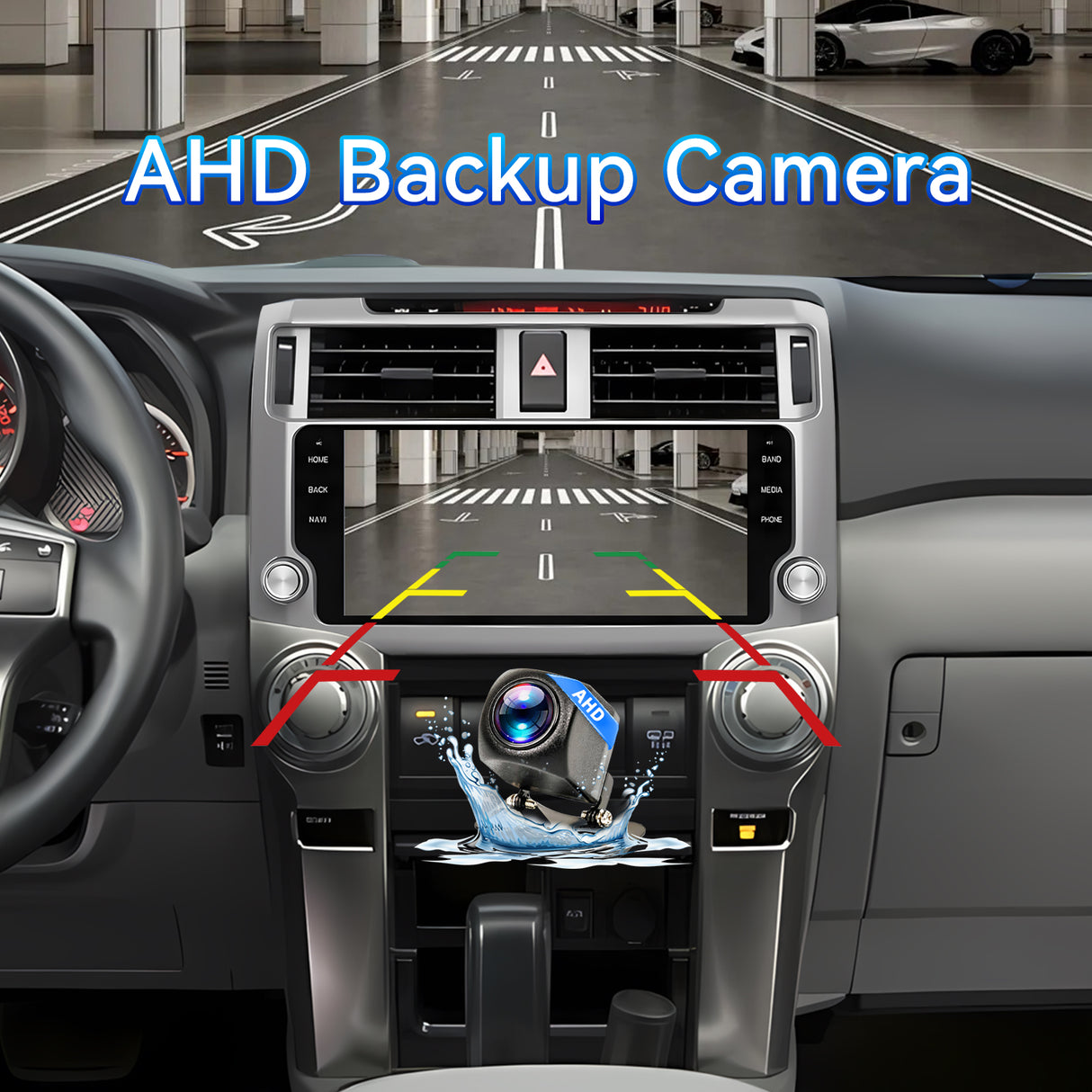 Car Stereo Radio for Toyota 4Runner 2009-2019 with wireless CarPlay and Android Auto GPS  / WiFi / SWC / Mirror Link / Bluetooth and AHD Backup Camera