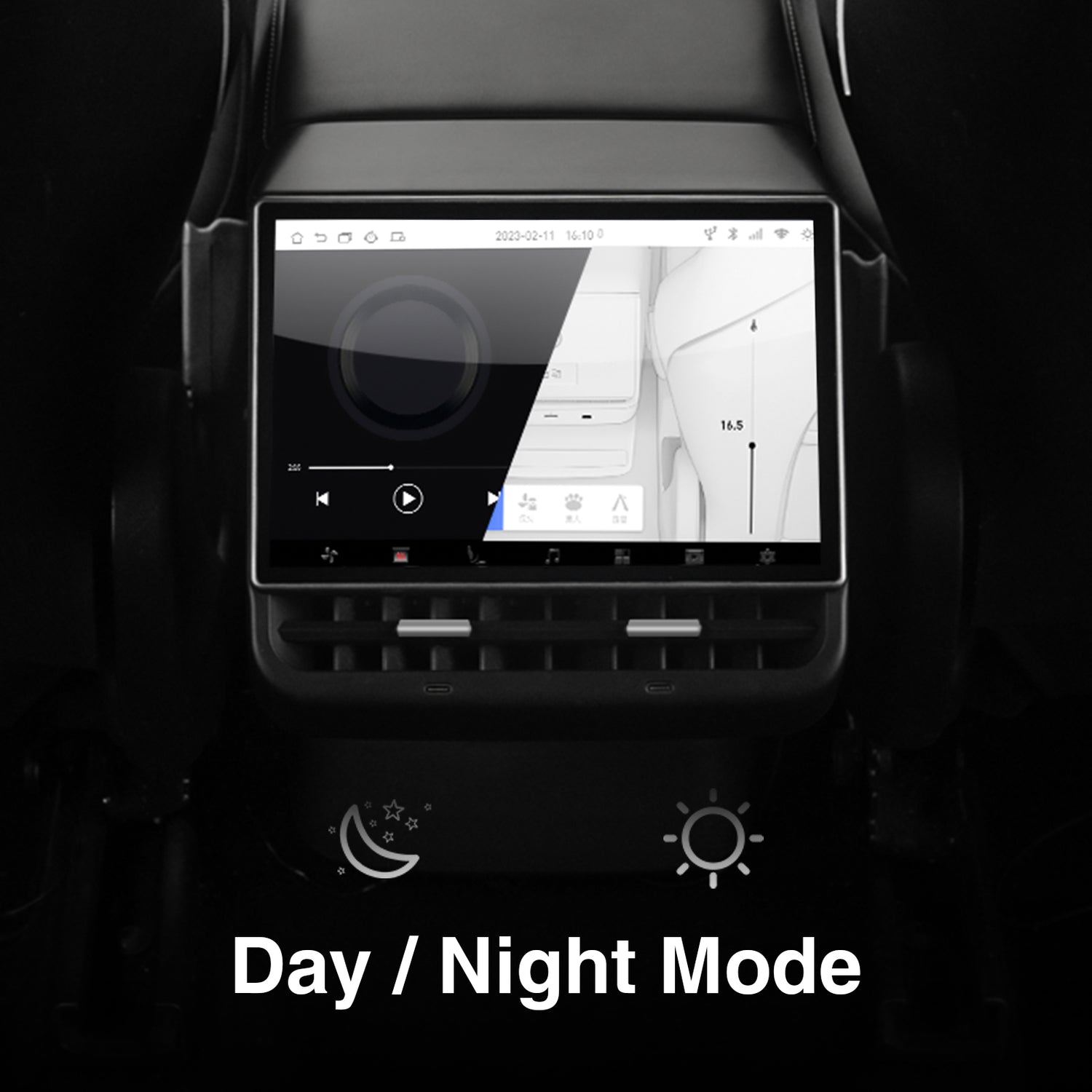 Tesla Rear Screen for Model 3 & Model Y with CarPlay/Android Auto – Binize