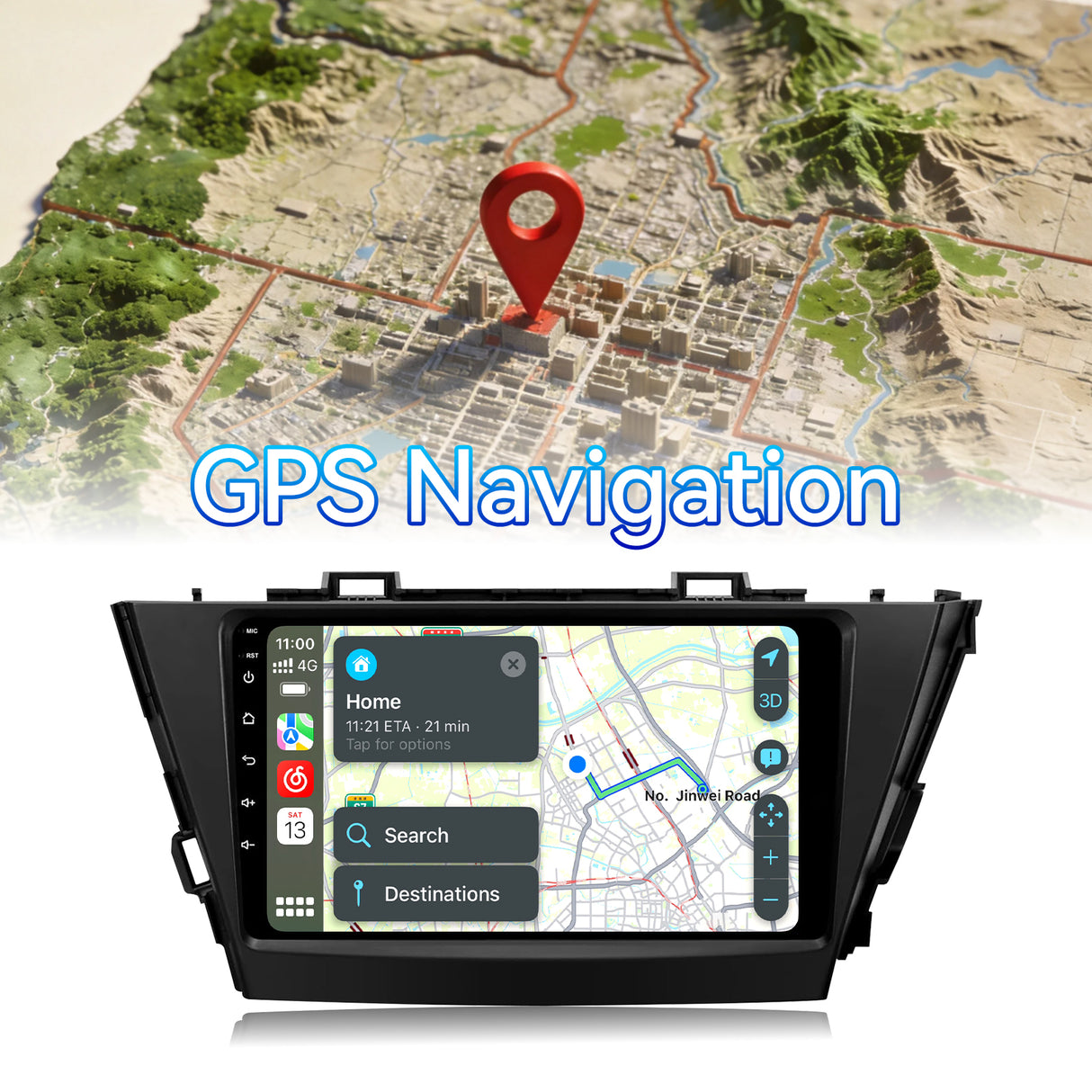 Android 13 Car Stereo Radio for Toyota Prius V Alpha 2012-2017 with Wireless CarPlay & Android Auto, 9-Inch Touchscreen Head Unit Bluetooth GPS SWC RCA Back Camera