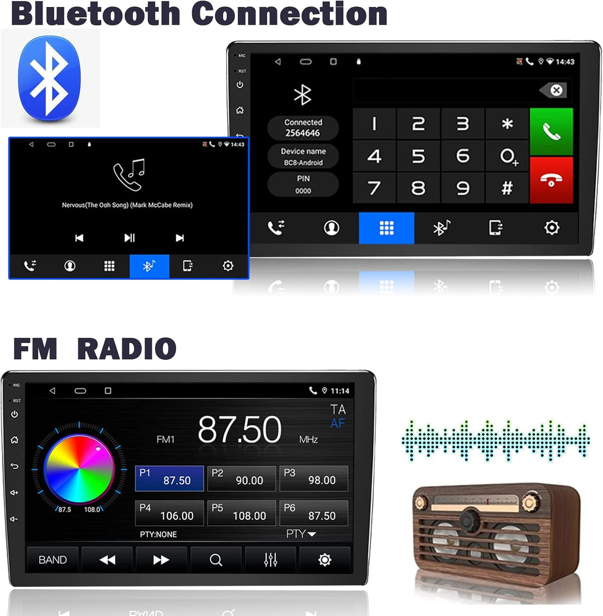 Binize Car Radio for Jeep Wrangler/Unlimited JK 2007-2018.Dodge Ram Pickup 1500/2500/3500 2009-2012