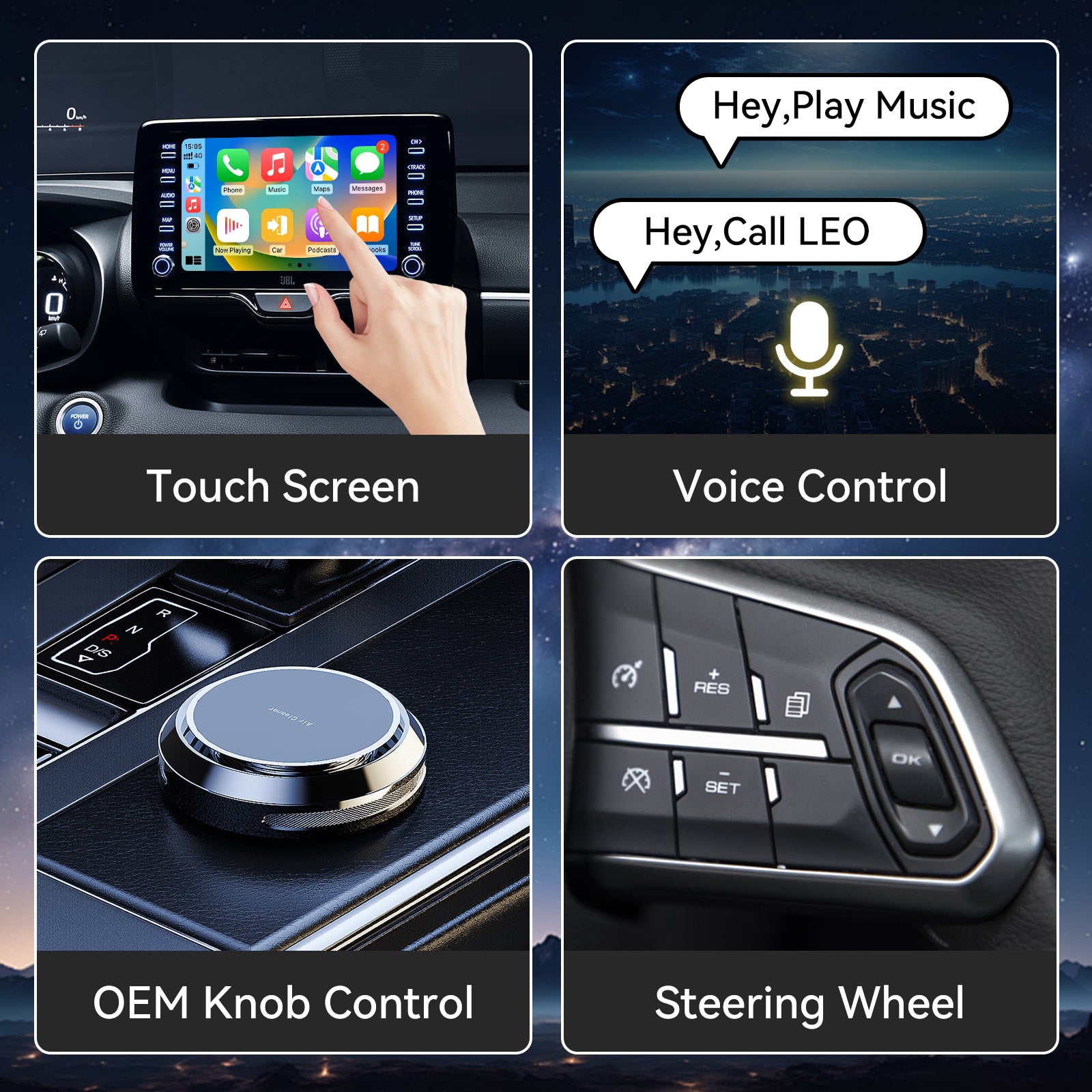 Wireless CarPlay Android Auto Android AI Box for Car with Stock