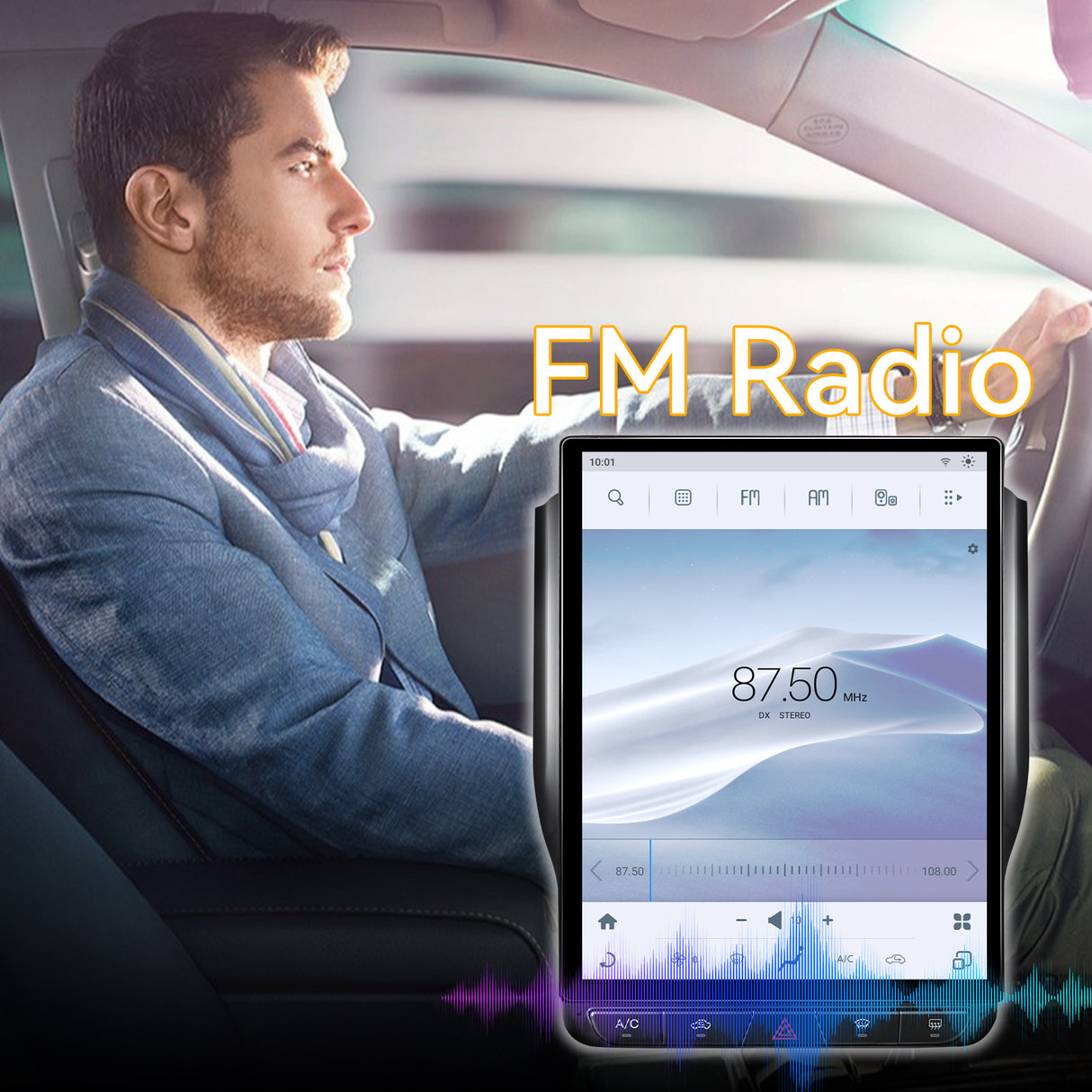 Car Stereo for Dodge Ram 2019-2023 Upgrade Wireless CarPlay & Android Auto AHD Backup Camera GPS SWC FM WiFi Bluetooth