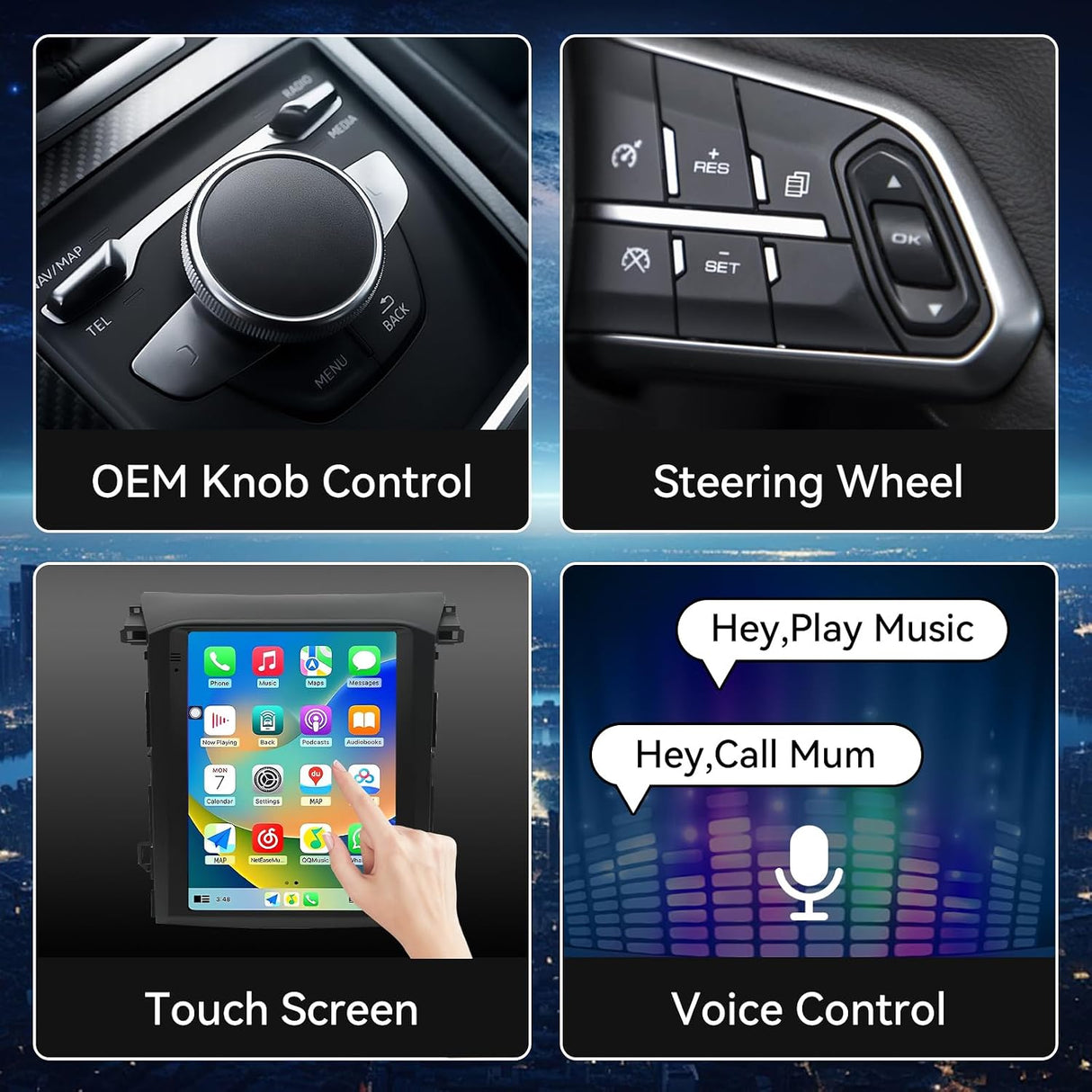 Car Stereo Radio for Subaru XV Crosstrek 2018 2019 2020 2021 Wireless CarPlay & Android Auto AHD Backup Camera Upgrade Touch Screen GPS WiFi SWC FM Bluetooth