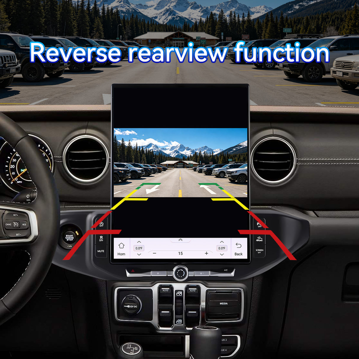 Android 15 Car Radio Stereo for Jeep Wrangler JL 2018-2022 Gladiator JT 2019-2022 with Wireless CarPlay & Android Auto 16.2-Inch Touch Screen DSP 4G LTE 5G WiFi BT GPS Navigation BT