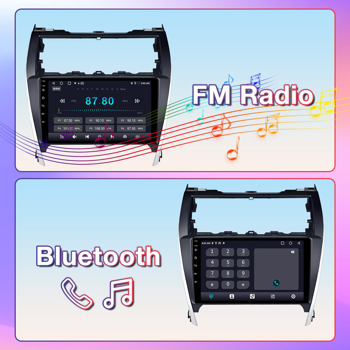 Binize Android 13 Car Stereo Radio CarPlay Stereo Touch Screen for 2012 2013 2014 Toyota Camry