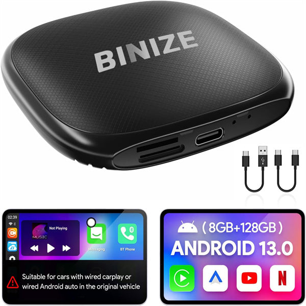 Binize Android CarPlay Wireless BOX for Toyota Tundra 2023 2024