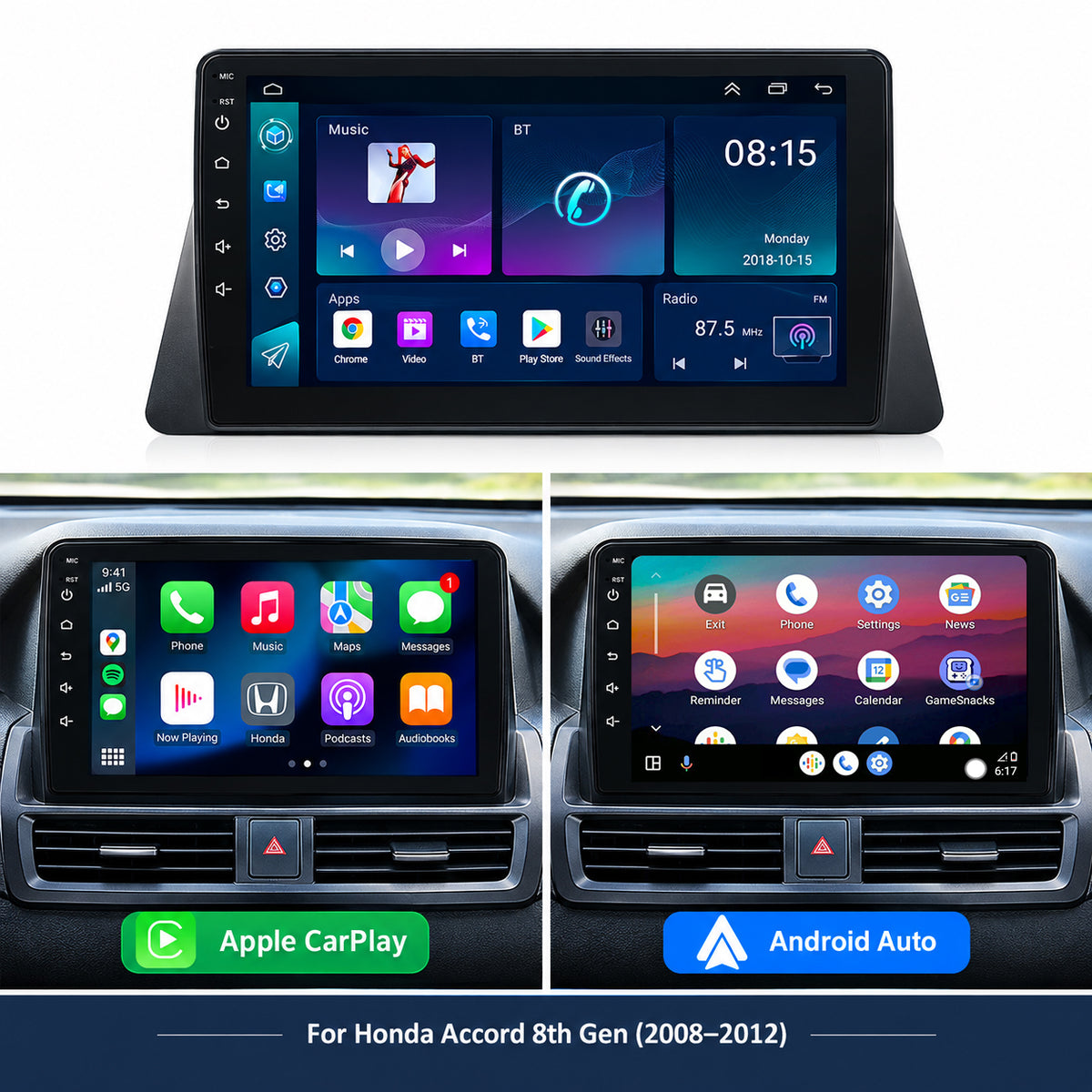 Car Stereo for Honda Accord 2008-2013 8th Generation Accord