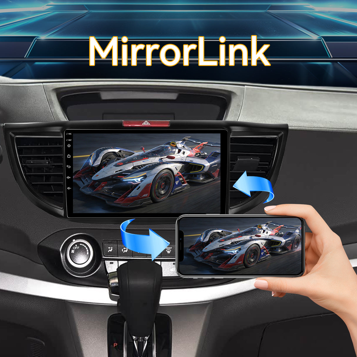 Car Stereo for Honda CRV 2012-2016  Upgrade Wireless CarPlay & Android Auto AHD Backup Camera GPS SWC FM WiFi Bluetooth