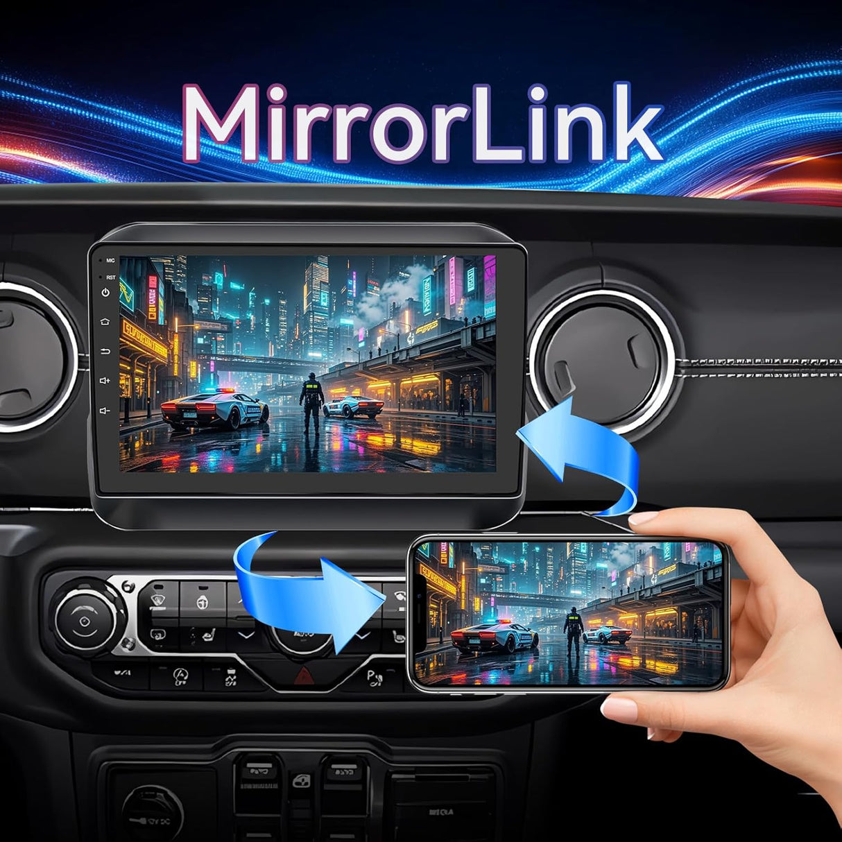 Android 13 Car Stereo for Jeep Wrangler 2018-2021 Gladiator JT 2020-2021 Radio